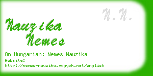 nauzika nemes business card